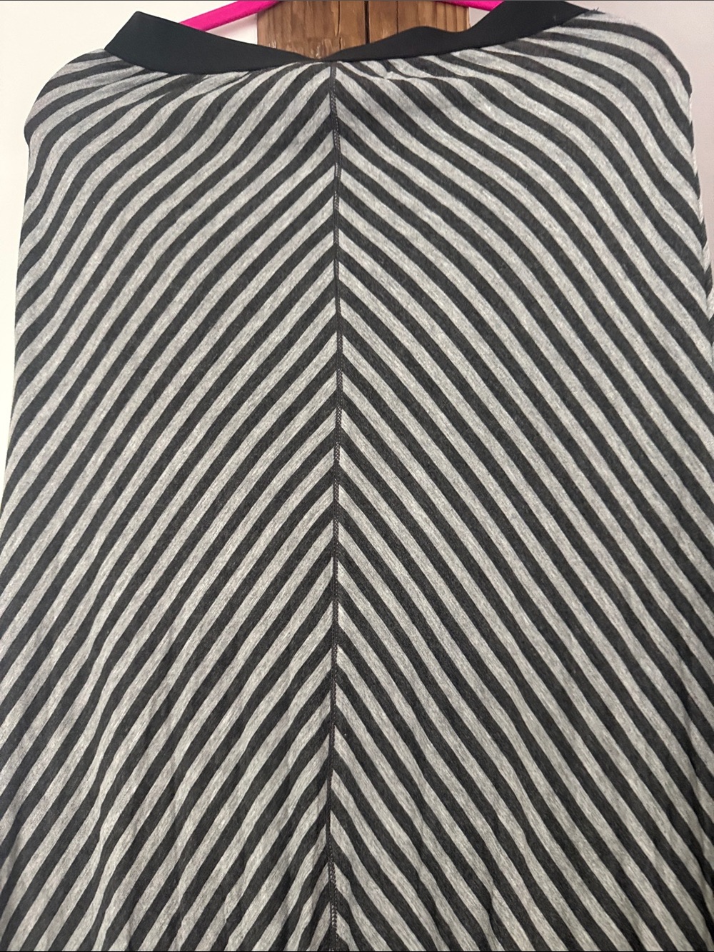 Max Studio Black & Gray Diagonal Stripe A-Line Skirt
